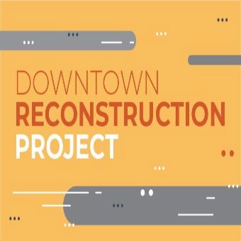 Downtown Reconstruction Graphic (orange and gray, streets)