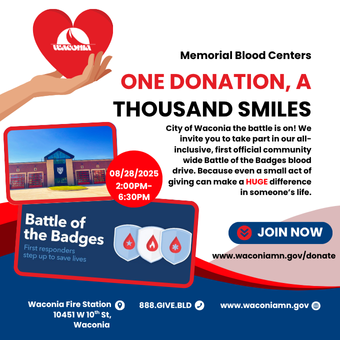 City of Waconia Battle of the Badges Blood Drive